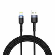 CableUSB-Lightning,cuLED,Nylon,2m,TellurBlackTLL155324