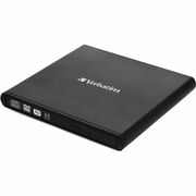 ExternalSlimlineCD/DVDWriterVERBATIM,PortableSlim-14mm,Super-MultiCDR/RW+24x/-24x,DVDR+8x/-8x,RW+6x/-6x,DL+6x,RAM5x,miniDVD,MDISC,USB2.0,Black,Retail(98938)