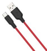 HOCOX21PlusSiliconechargingcableforType-C(L=1M)black&red