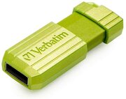 32GBUSB2.0VerbatimPinStripe,EucalyptusGreen,PushandPullSlidingfeature(Read12MByte/s,Write5MByte/s)