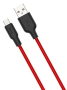HOCOX21PlusSiliconechargingcableforMicro(L=1M)black&red