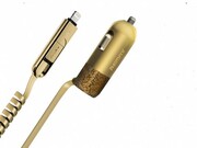 Remax1xUSBCarcharger,RCC103,3.4AwithcableGold