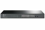TP-LINKT1600G-18TS16-portGigabitSwitchPure-GigabitSmartSwitch,1610/100/1000MbpsLANports+2GigabitSFPslots,Port/Tag/MAC/Voice/Protocol-basedVLAN,GVRP,STP/RSTP/MSTP,IGMPV1/V2/V3Snooping,L2/L3/L4TrafficClassification/Priority