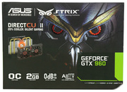 ASUSSTRIX-GTX960-DC2OC-2GD5,GeForceGTX9602GBGDDR5,128-bit,GPU/Memclock1253/7200MHz,PCI-Express3.0,DualVGA,DVI/HDMI/DisplayPort