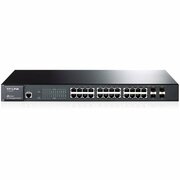 "24-port10/100/1000MbpsSwitchTP-LINK""T2600G-28TS"",4xSFPexpansionslotGigabitEthernetconnectionsonallportsprovidefullspeedofdatatransferringL2+feature——StaticRouting,helpsrouteinternaltrafficformoreefficientuseofnetworkr