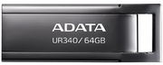 64GBUSB3.1FlashDriveADATAUR340,Black,MetalCase,SlimCapless,Keychain(R:Upto100MB/s)