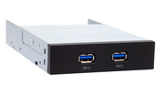 CaseFrontPanelChieftecMUB-3002with2xUSB3.0Interface:3.5"/USB3.0Onboardsockets/Datatransferrate:upto5GBit/s(USB3.0Super-Speed)/PowerConnector