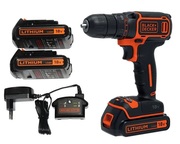 Drill/DriverBlack+Decker(BDCDC18B-QW)18VLi-Ion2x1.5Ah,LED,0-650rpm,30Nm