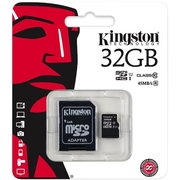 KINGSTONmicroSDHC32GbUHS-I+adapterU1