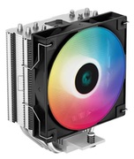 DEEPCOOLCoolerAG400LED,GammaxxSeries,IntelSocketLGA1700/1200/1151/1150/1155&AMDAM5/AM4,upto220W,1x6-ColorLEDfan:120x120x25mm,500~2000RPM±10%,<31.6dB(A),75.89CFM,4-pinPWM,HydroBearing,4x6mmHeatpipesdirectcontact