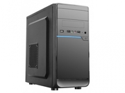 HPCD-08mATXCase,(500W,24pin,2xSATA,12cmfan),2xUSB2.0/HDAudio,ShinyBlack+Bluedecoration