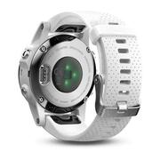 GARMINfenix5SSlateSilverwithCarrarawhiteband,MultisportGPSWatchforSport,1.2",Waterrating10ATM,BatterylifeSmartmode:Upto2weeks,64MB,GPS,Compass,Bluetooth,Smart,ANT+,SmartnotificationsandActivityTrackingFeatures,156g