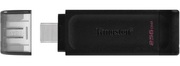 256GBUSB-С3.2KingstonDataTraveler70,Black,USB-C,Capdesign,Stylishandslimplasticcasingfits,KeyringLoop(Read80MByte/s,Write20MByte/s)