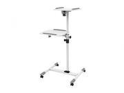 BrateckUniversalFlexibleProjector/LaptopTrolley,AdjustableHeight850-1100mm,Tilts35°upordown,Rotates360°,Material:Steel,Wood;upto10kg,White+Grey+Black