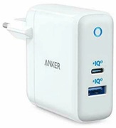 USBChargerAnkerPowerPort+AtomPowerIQ3.0,USB-C45W,USB-A15W,PowerDelivery,white