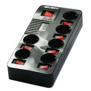SurgeProtectorSvenFortPRO,6Sockets,1.8m,BLACK,flame-retardantmaterial