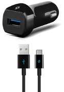 ttecCarChargerUSB-A2.1AwithType-CCable,Black