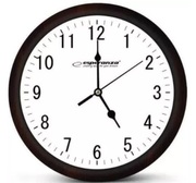 ClockWallEsperanzaLOSANGELESEHC015WWhite,30cm,plasticframe,Quietmovement,hookforeasyinstallation,Power:1xAAbattery(notincluded)