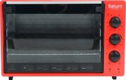 ЭлектрическаяпечьSaturnST-EC3402,1500W,34L.timer,thermostatmax320°С,red