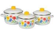 Наборкастрюль(2л/3л/4л)РадугаСтальэмаль1KA021M-2
