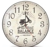 ClockWallEsperanzaSEATTLEEHC018SWhite,30cm,Artpaperclockdisk,Quietmovement,hookforeasyinstallation,Power:1xAAbattery(notincluded)