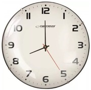 ClockWallEsperanzaSANFRANCISCOEHC018FWhite,30cm,plasticframe,Quietmovement,hookforeasyinstallation,Power:1xAAbattery(notincluded)