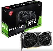 MSIGeForceRTX3050VENTUS2X8GOC/8GBGDDR6128Bit1807/14000Mhz,Ampere,PCI-EGen4,1xHDMI,3xDP,DualFanThermalDesign-TailoredPCB,TORXFan3.0/ZeroFrozr/CorePipe,ReinforcedBackplate,Retail