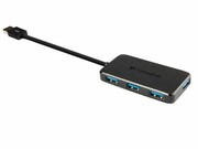 TranscendHUB2,USB3.0Hub,4ports,Ultraslimandportabledesign,USBcableattached,Black