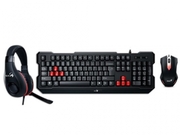 (31280230102)GeniusKMH-200Desktop,GamingKeyboard(104buttons,spillresistant,USB)+GamingMouse(3buttons,optical,1000dpi,USB)+GamingHeadset(40mmdriverunits,20Hz-20KHz,3.5mmjack),Black