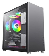 CaseATXGAMEMAXSPARKPRO,w/oPSU,1xUSB3.0,1xType-C,DualTemperedGlass,Black