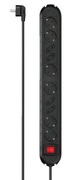 Hama223042PowerStrip,10-Way,Switch,WallMounting,1.5m,black
