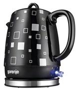 KettleGorenjeK10BKCceramic,1630W,1l,concealedheatingelement,360°swivelbase,black