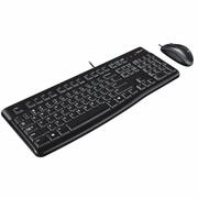 LogitechWiredComboMK120,Keyboard&Mouse,Thinprofile,Spill-resistant,Quiettyping,USB,Black,RussianLayout