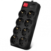 "SurgeProtector8Sockets,1.8m,Sven""SF-08-16"",Black,flame-retardantmaterial-http://www.sven.fi/ru/catalog/filter/optima_pro.htm"