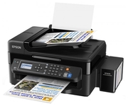 "MFDEpsonL566Copier/Printer/Scanner/Fax,A4,Ethernet+Wi-Fi,ADF,iPrint,33/15pg/min,CiSS,print:5760x1440,scan:1200x2400,USB2.0Принтер-сканер-копир-факссвозможностьюподключенияпоWi-FiисетиEthernetМФУдлясверхэкономичнойпеча