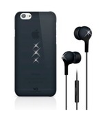 WhiteDiamondCrystalEarphoneBundleforiPhone6,Black
