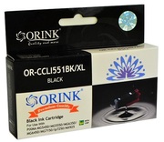ORINKOR-CCLI551BK/XLBlackCanoniP7250/8750/MG5450/5550/5650/6350/6450/6650/7150/7550/iX6850/MX725/925,w/chip(11.5ml)
