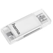 Hama123949USB2.0SD/mSDCardReaderforSmartphone/Tablet,white