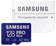 128GBMicroSD(Class10)UHS-I(U3)+SDadapter,SamsungPROPlus,MB-MD128KA(R/W:160/120MB/s)