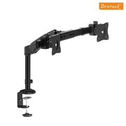 BrateckLDT05-C011DInteractiveDualMonitorDeskMount,13"-24"LCDmonitors,+30°~-30°tilt;+90°~-90°swivel;360°rotate,VESA:75x75,100x100,ArmExtend:312mm,Clampthickness:10-88mm,Maxloadcapacity8Kg,Min2Kg