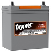 АккумуляторPOVVER42AhJap+левый(Mutlu)S3