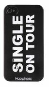 HappynessCover"Singleontour"foriPhone4/4s,blackwithwhitetext