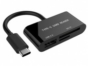 CardReaderUSBType-CGembirdUHB-CR3-02,SupportsSD+Micro-SD,supportingSDHCandSDXC,Black