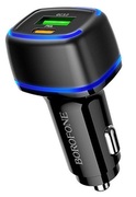 BorofoneBZ14Maxdualportambientlightcarchargerblack,735904,withoutcable,totaloutput:5V/2.4A,LEDbluelightindicator