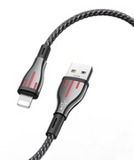 BorofonecableBU23HighwaychargingdatacableforLightning,USBtoLightning,724854,1.2m,output2.4A,zincalloyconnectors