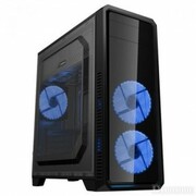 "CaseATXGamemaxG561-FBlue,Transparentsidepanel,3x12cm32xLedsBlueLEDFans,USB3.0""59Pluschassis,0.5mmCaseinblack,BlackChassisinsideUSB3.0*1+USB2.0*2,HD_AudioPort,HandyScrew,HddcagewithTool-lessKitFrontpanel:12cm